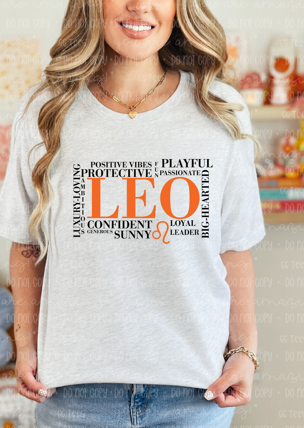 Leo Zodiac Tee Playful, Confident, Loyal